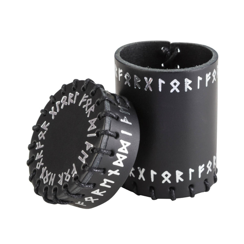 Q Workshop | Runic | Black Leather Dice Cup