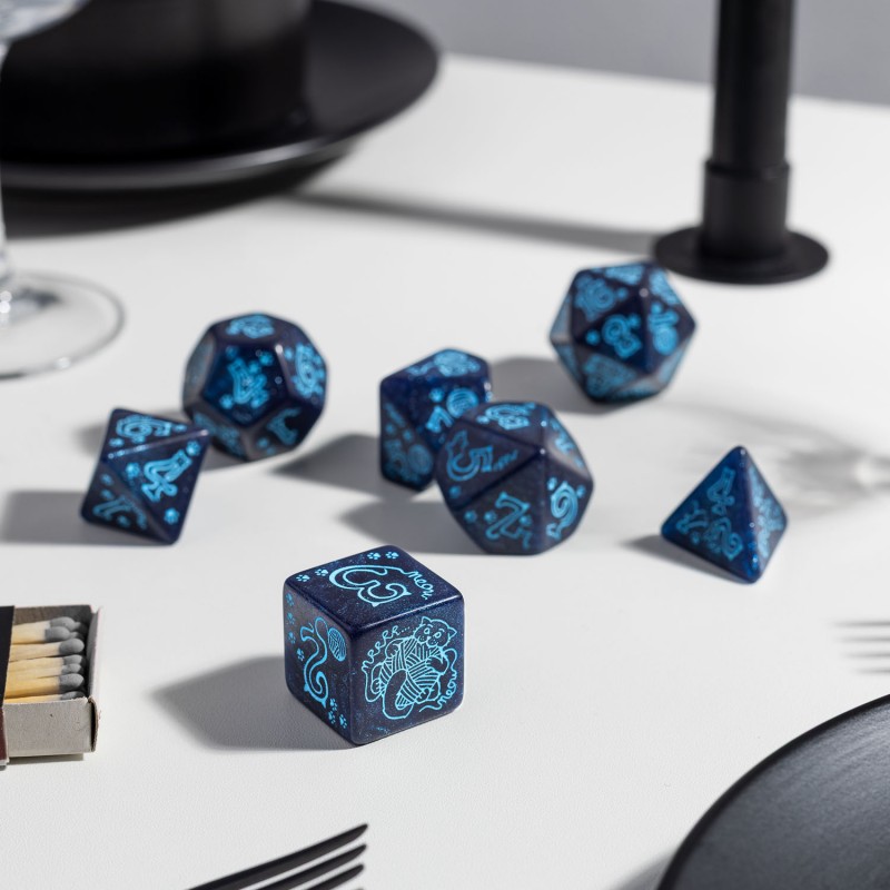 Q Workshop | River | Jumbo Cats Dice Set