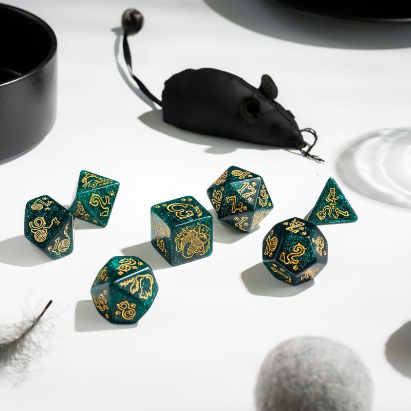 Q Workshop | Merlin | Jumbo Cats Dice Set