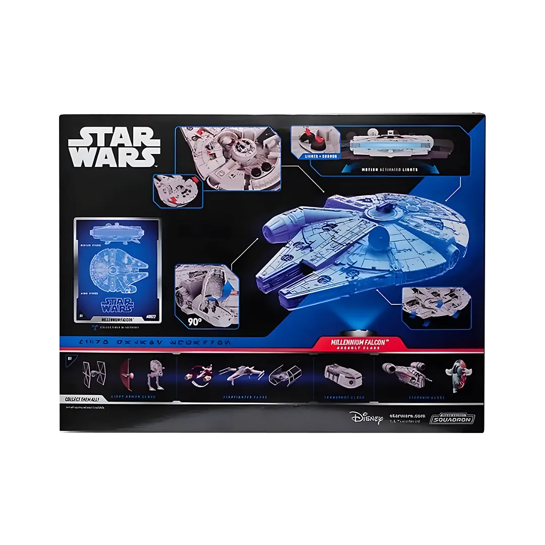 Jazwares: Star Wars - Millenium Falke - Raumschiff 30cm (mit Licht- und Soundeffekten) (inklusive 4 Spielfiguren)