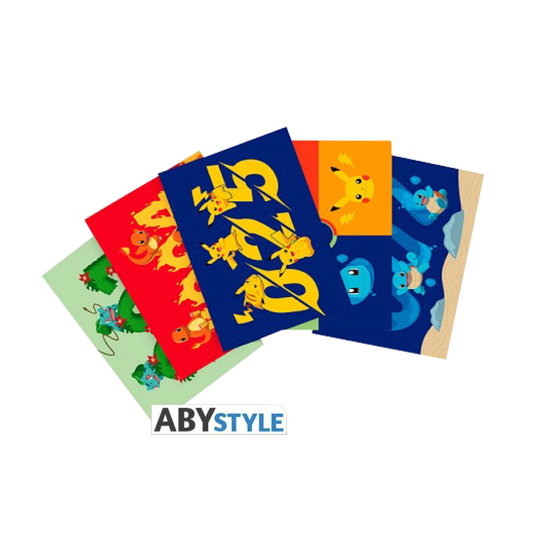 Pokémon Postcards - Gen 1 starters x5 (14,8x10,5)