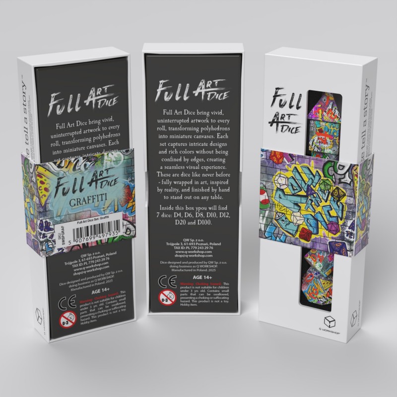 Q Workshop | Graffiti | Full Art Dice Set™