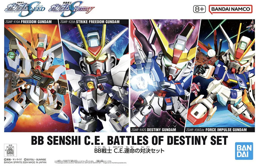 Bandai: BB Senshi C.E. Fateful Confrontation Set – Mobile Suit Gundam (8cm)