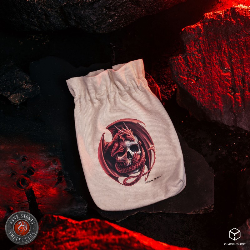 Q Workshop | Skull Embrace | Anne Stokes Dice Pouch