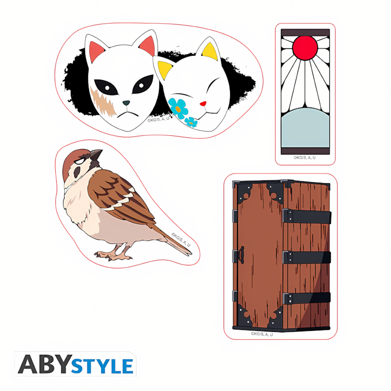 Demon Slayer | Gift Set | Tumbler With Straw (470ml), Acryl® Figure & Stickers