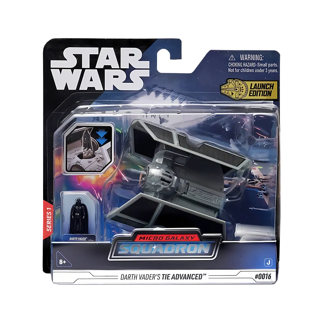 Jazwares: Star Wars - Darth Vader TIE Advanced - Raumschiff 13cm (inklusive 1er Spielfigur)