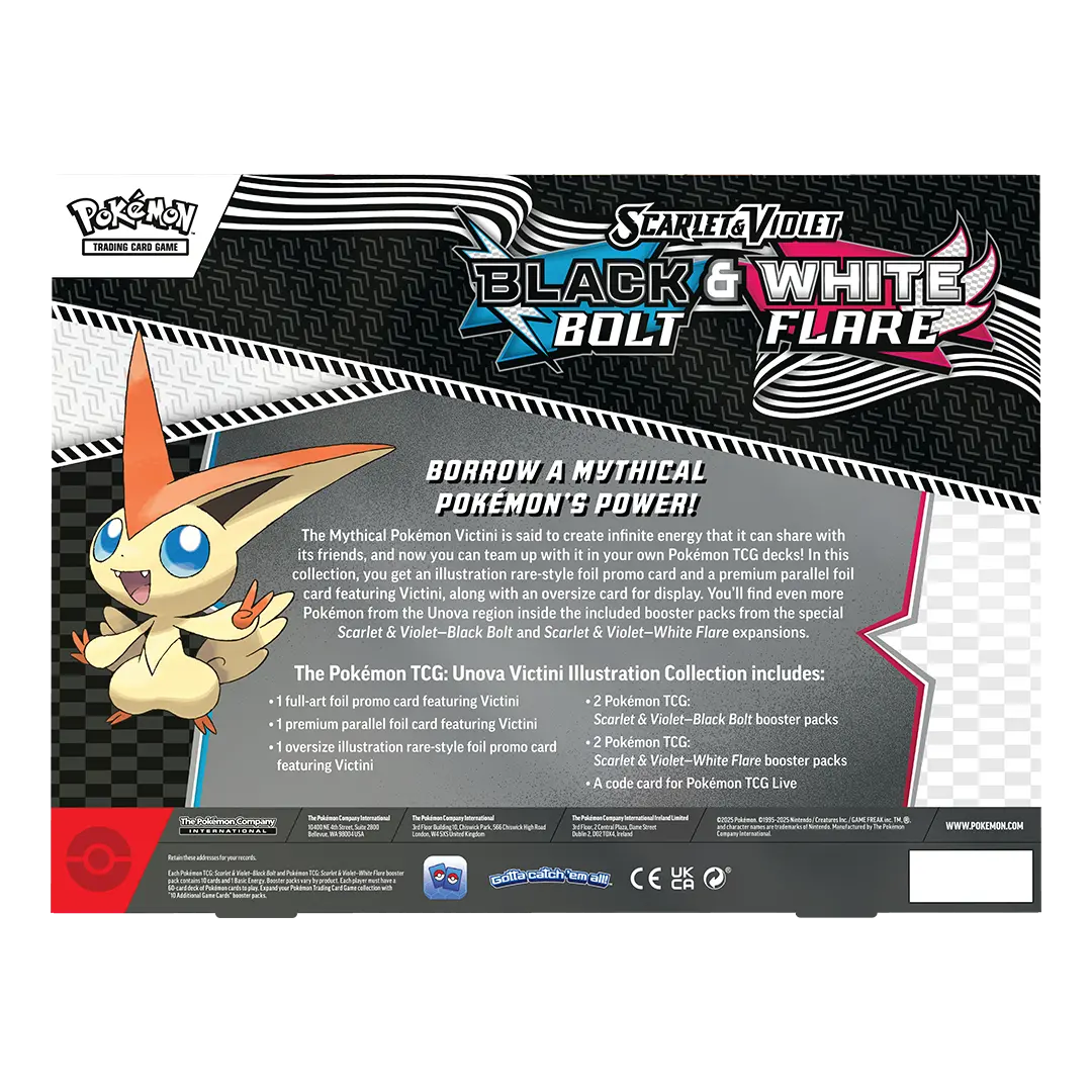 Pokémon TCG: Black Bolt & White Flare (SV10.5) - Unova Victini Illustration Collection (EN)