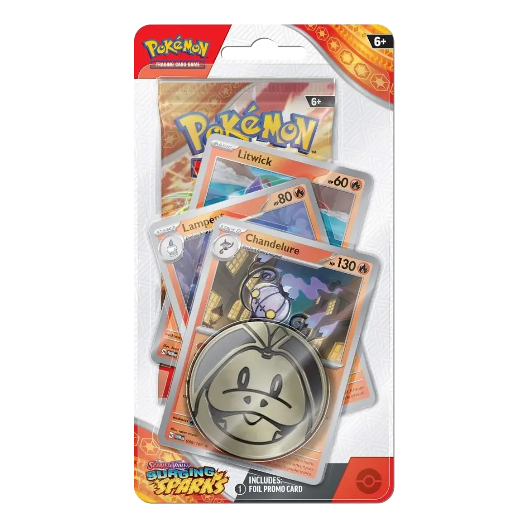 Pokémon TCG: Surging Sparks (SV08) - Premium Checklane Blister (EN) Pokémon TCG: Surging Sparks (SV08) - Premium Checklane Blister (EN)