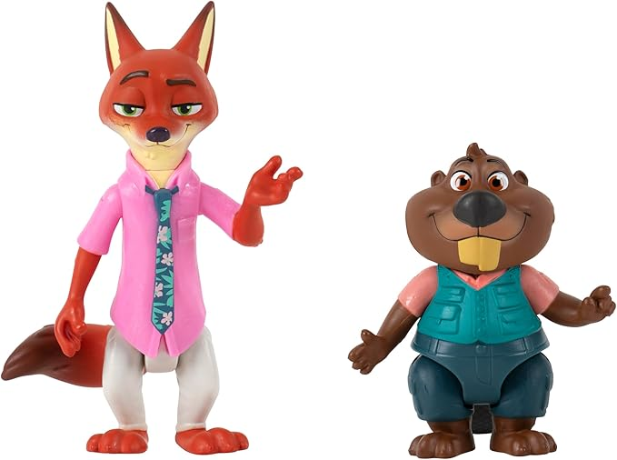 Disney | Zoomania 2 Figure Pack | Nick Wilde Core & Nibbles Maplestick