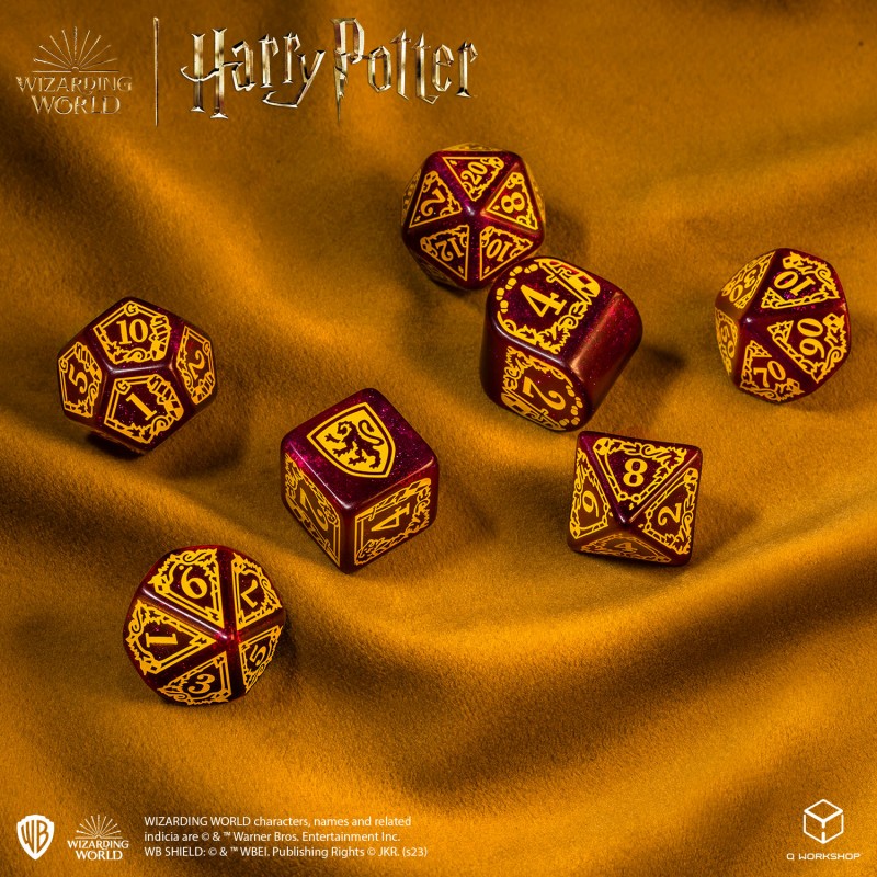 Q Workshop | Gryffindor | Harry Potter Modern Dice Set