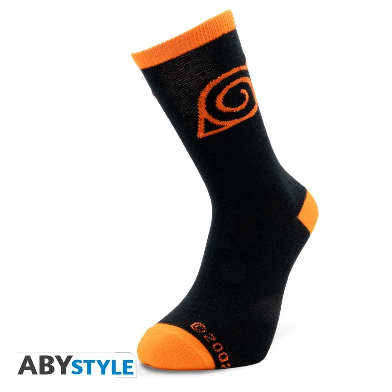 Naruto Shippuden | Konoha | Socks (Black & Orange)