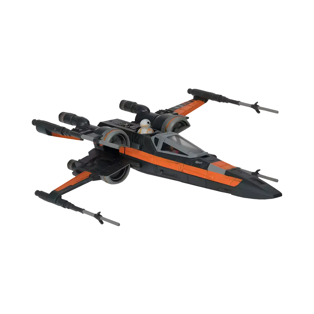 Jazwares: Star Wars - Poe Dameron - T-70 X-Wing - Raumschiff 12cm (inklusive 2 Spielfiguren)