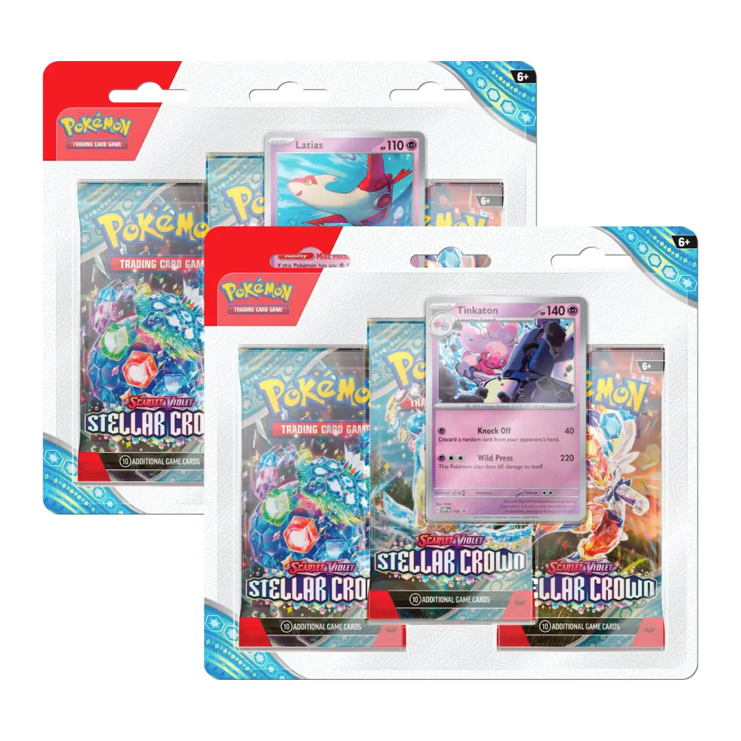Pokémon TCG: Stellar Crown (SV07) - 3er Blister (EN) Pokémon TCG: Stellar Crown (SV07) - 3er Blister (EN)