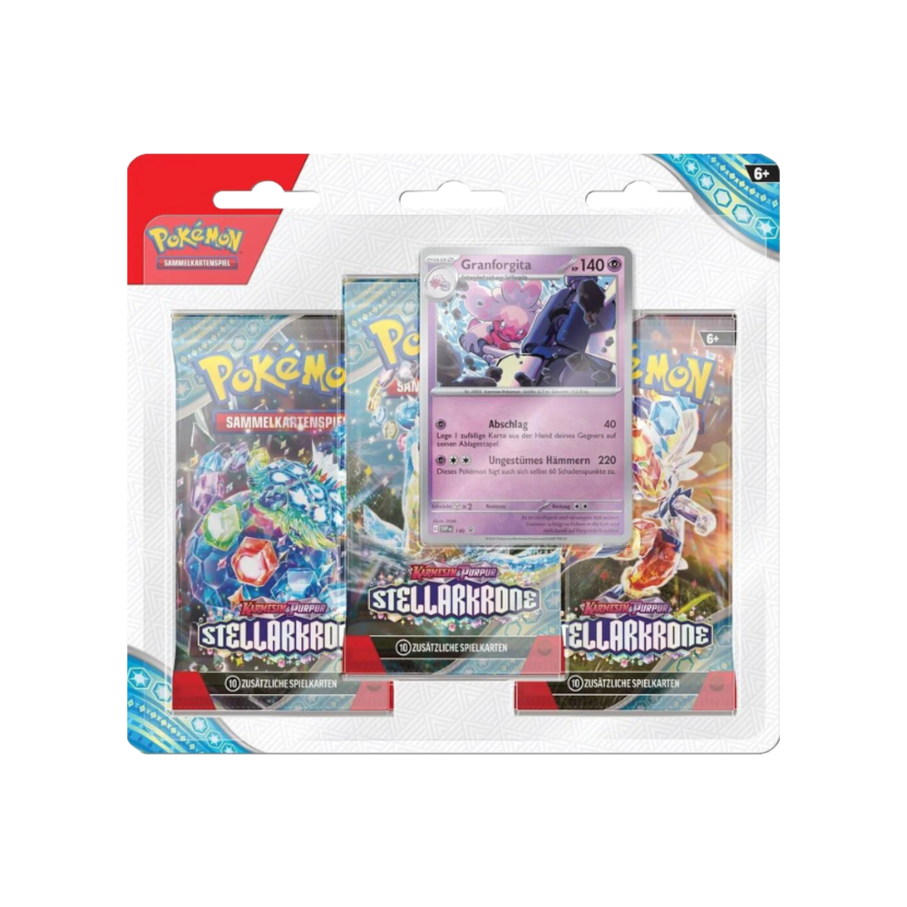 Pokémon TCG: Stellarkrone (KP07) - 3er Blister (DE) Pokémon TCG: Stellarkrone (KP07) - 3er Blister (DE)