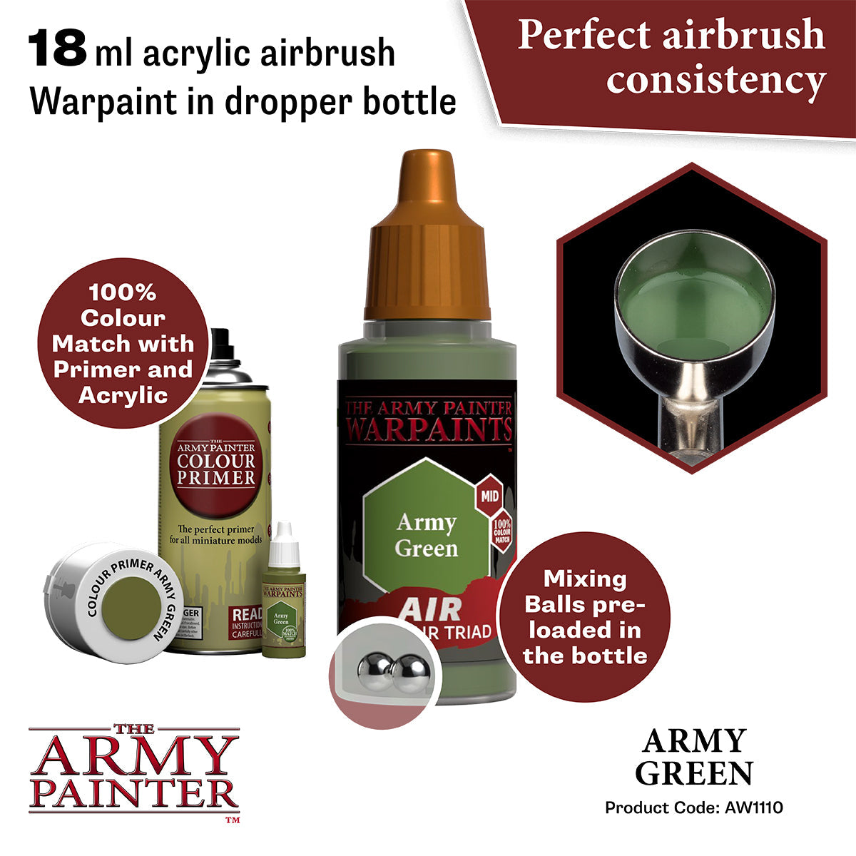 The Army Painter - Army Green - Warpaints Air