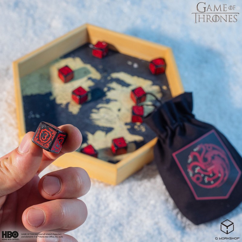 Q Workshop | Targaryen | Game Of Thrones 10xD6 Dice Set