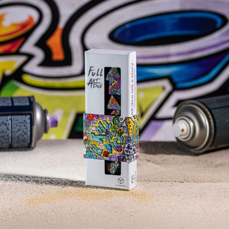 Q Workshop | Graffiti | Full Art Dice Set™