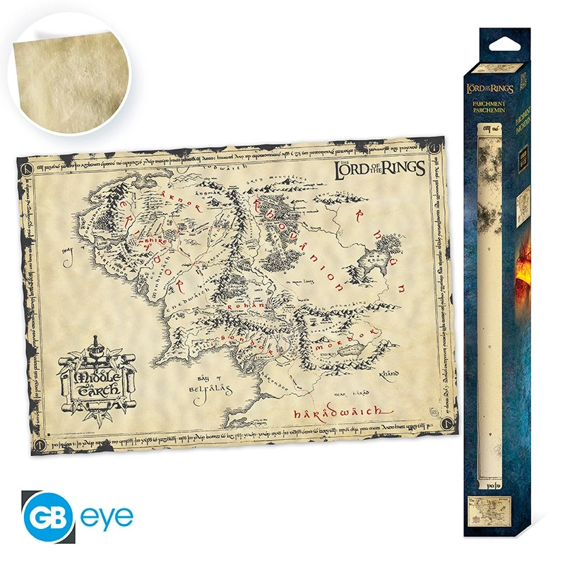 Lord of the Rings | Parchment Poster (66 x 46 cm) Middle Earth | Poster