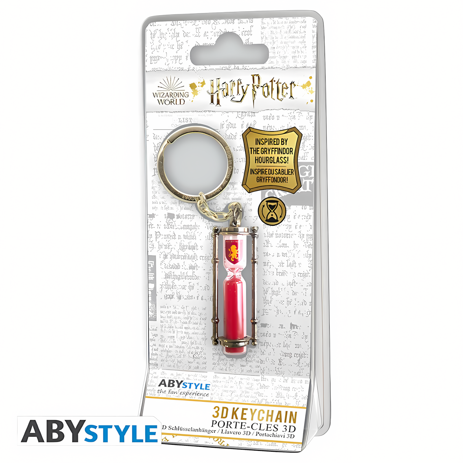 Abysse: Harry Potter - 3D Keychain - Gryffindor Hourglass