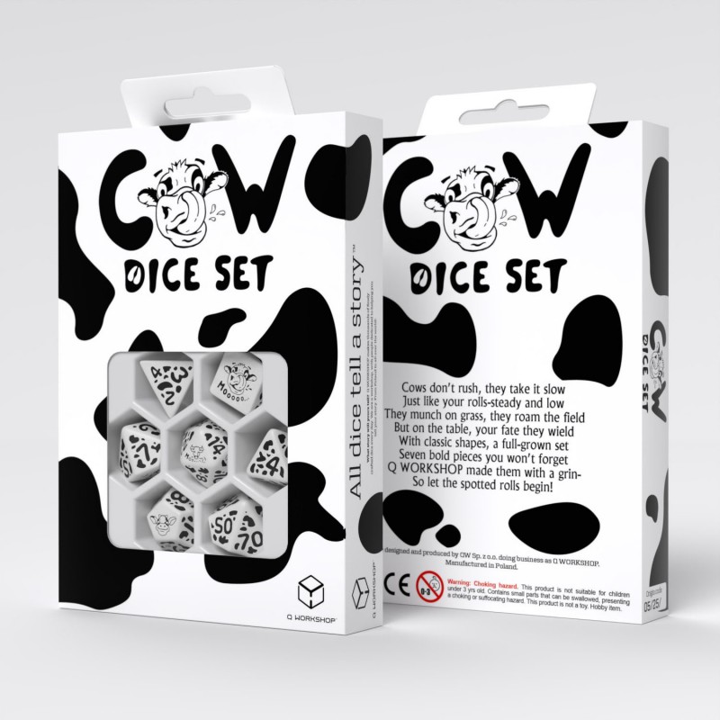 Q Workshop | MOOzilla | Cow Dice Set