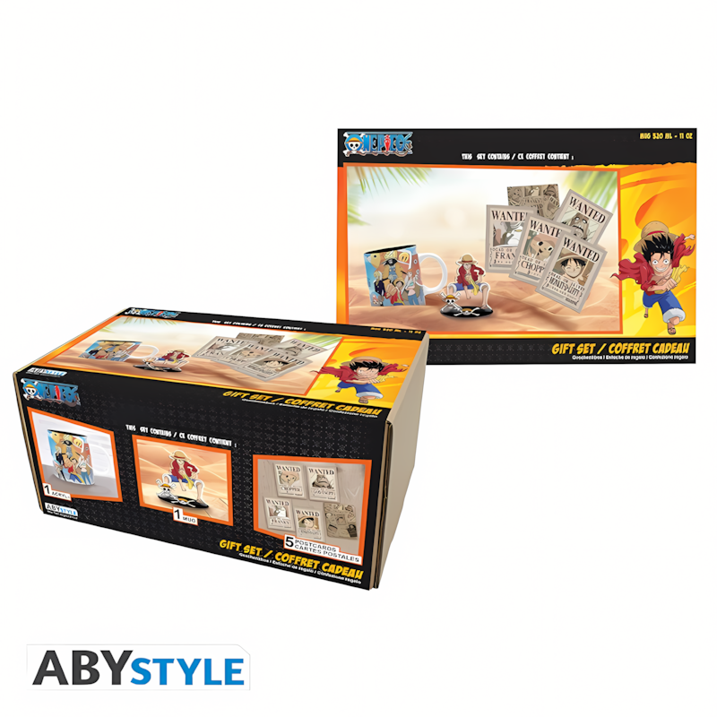 One Piece | Luffy | Gift Set (Mug (320ml), Acryl® Figure & Postcards)
