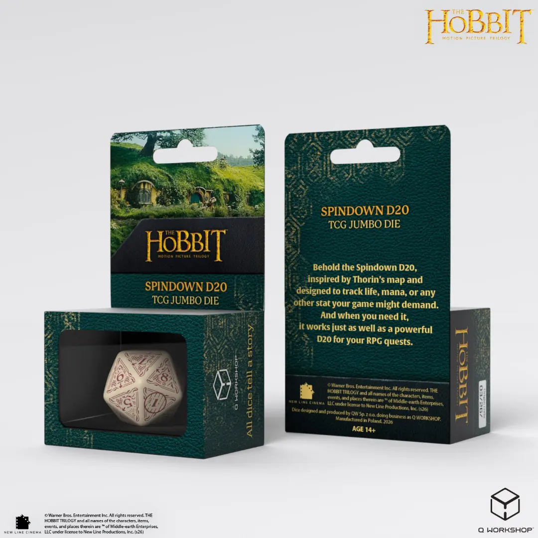 Q Workshop | Terra TCG Jumbo Die | The Hobbit Spindown D20