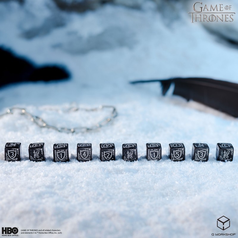 Q Workshop | Night's Watch | Game Of Thrones 10xD6 Dice Set