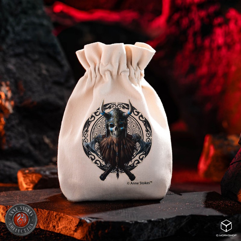 Q Workshop | Viking Skull | Anne Stokes Dice Pouch
