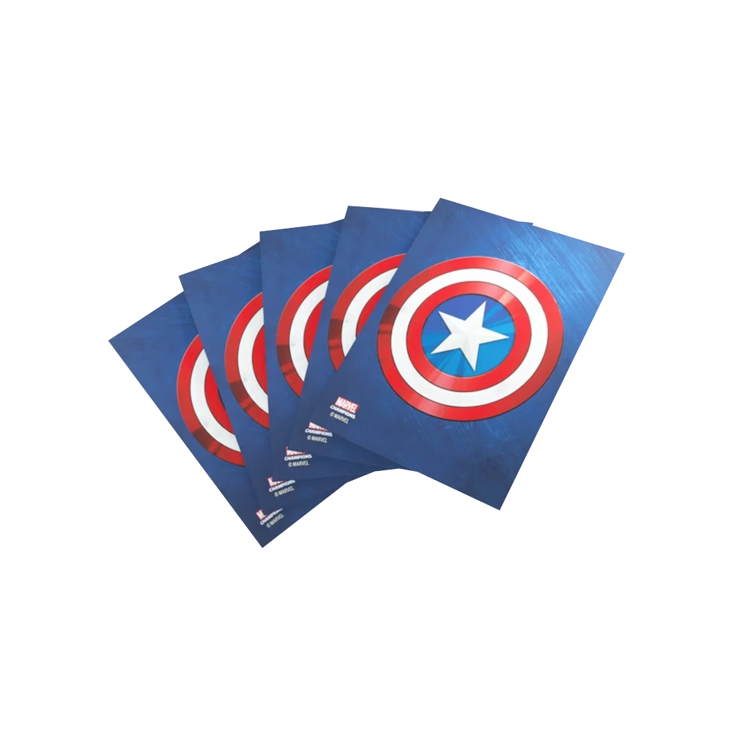 Gamegenic | Marvel Champions Sleeves | Captain America (50+1)