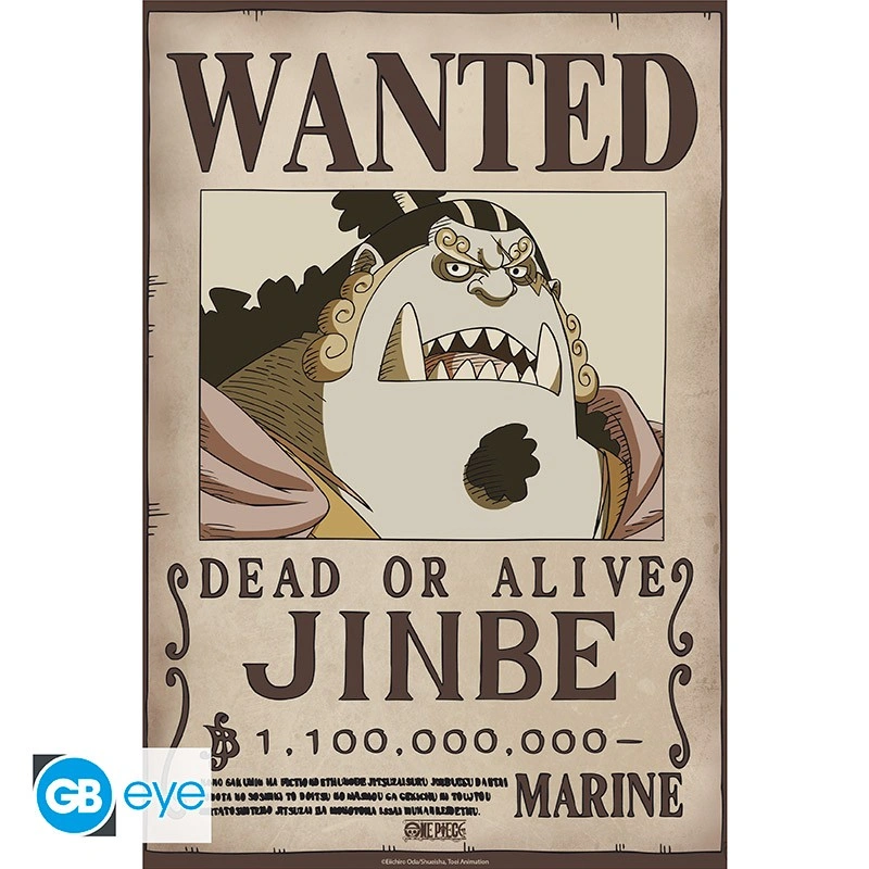 One Piece | Chibi Poster (52 x 38cm) Wanted Jinbe Wano | Poster