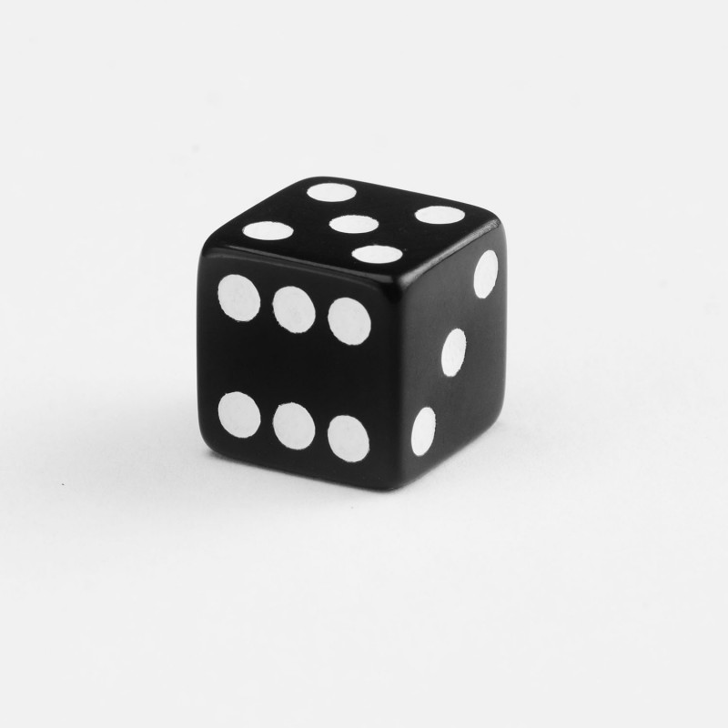Q Workshop | Black & White | Full Pack of D6s