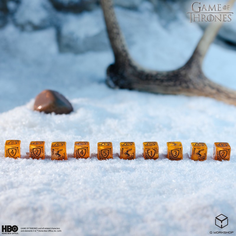 Q Workshop | Baratheon | Game Of Thrones 10xD6 Dice Set