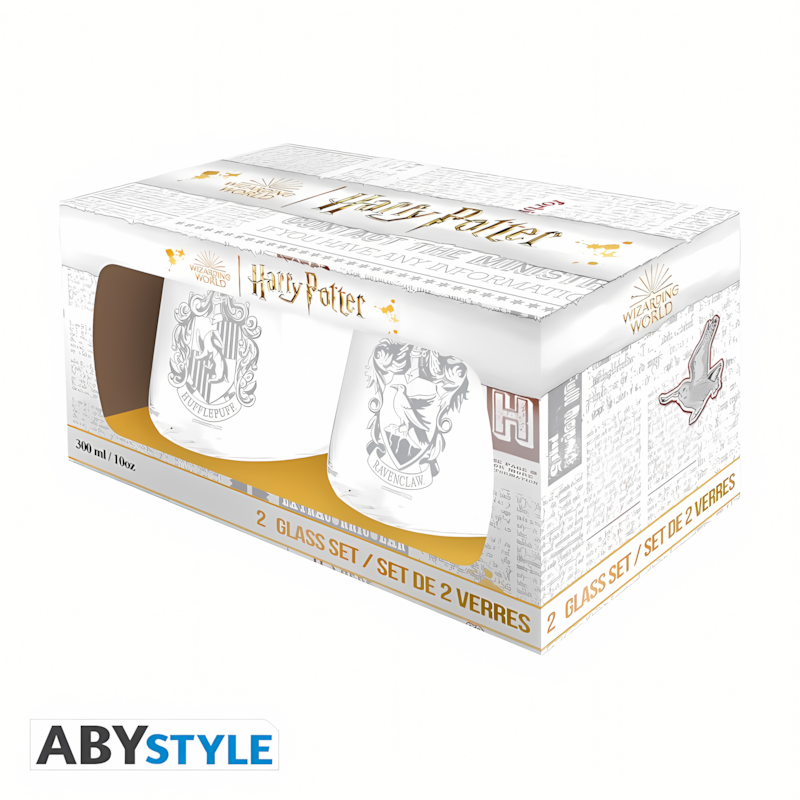 Harry Potter | Ravenclaw & Hufflepuff | Glass Set