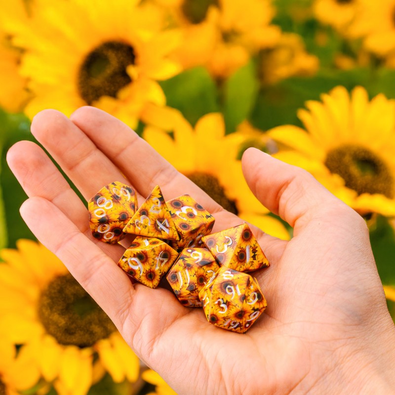 Q Workshop | Sunflower | Full Art Dice Set™