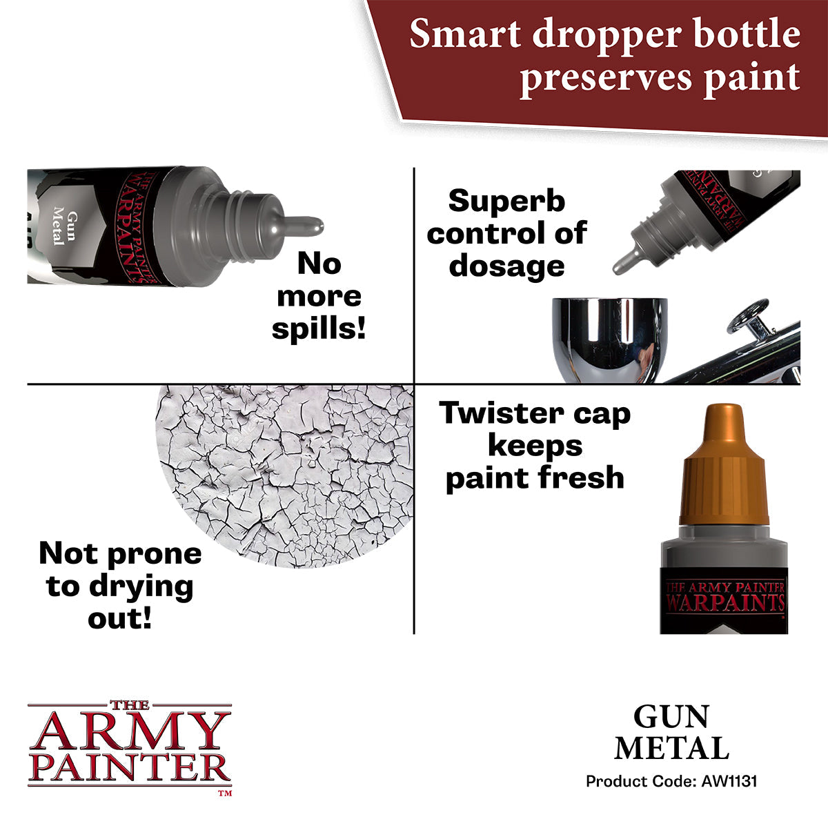 The Army Painter - Gun Metal - Warpaints Air Metallics