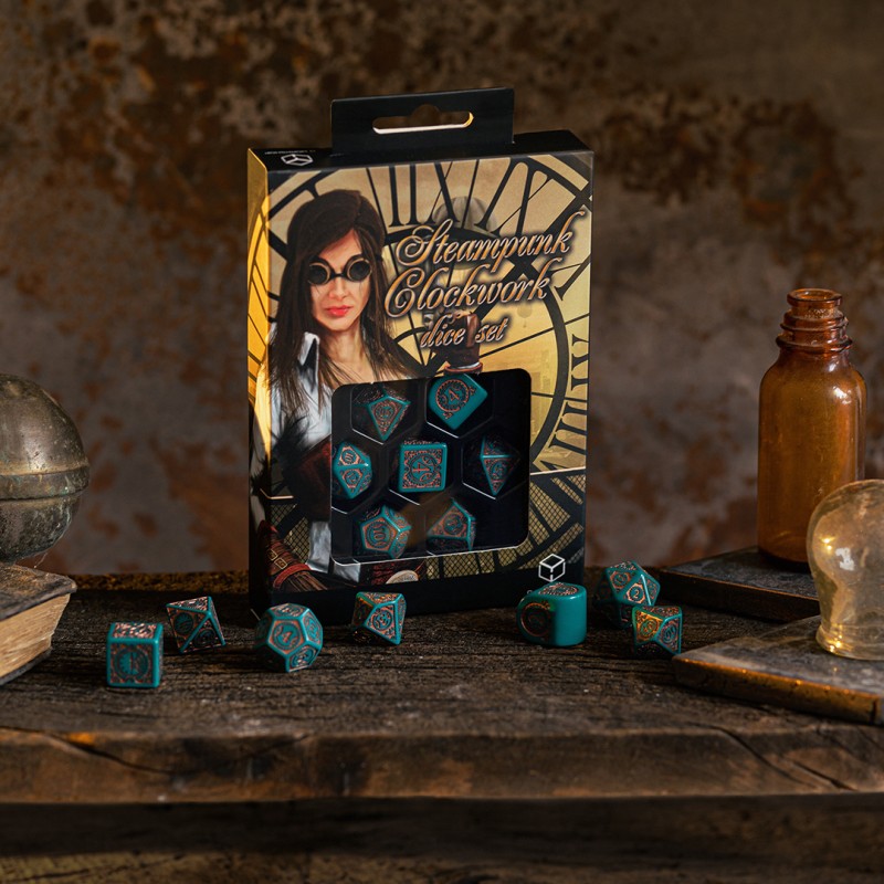 Q Workshop | Steampunk Clockwork - Nautical Apparatus | Modern Dice Set