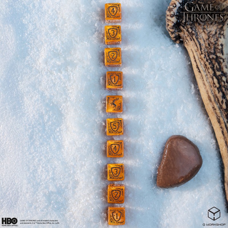 Q Workshop | Baratheon | Game Of Thrones 10xD6 Dice Set