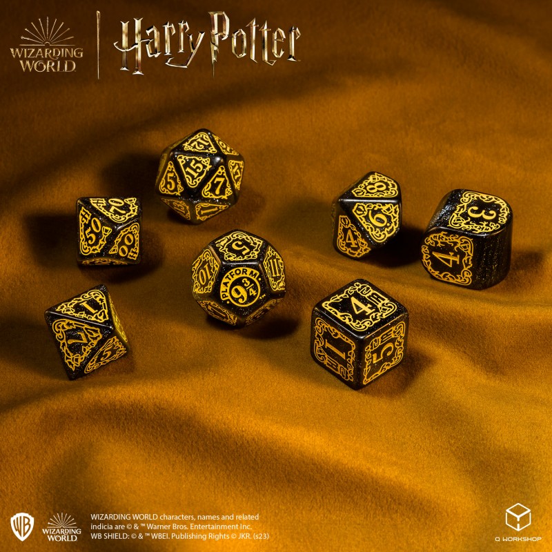 Q Workshop | Hufflepuff | Harry Potter Modern Dice Set