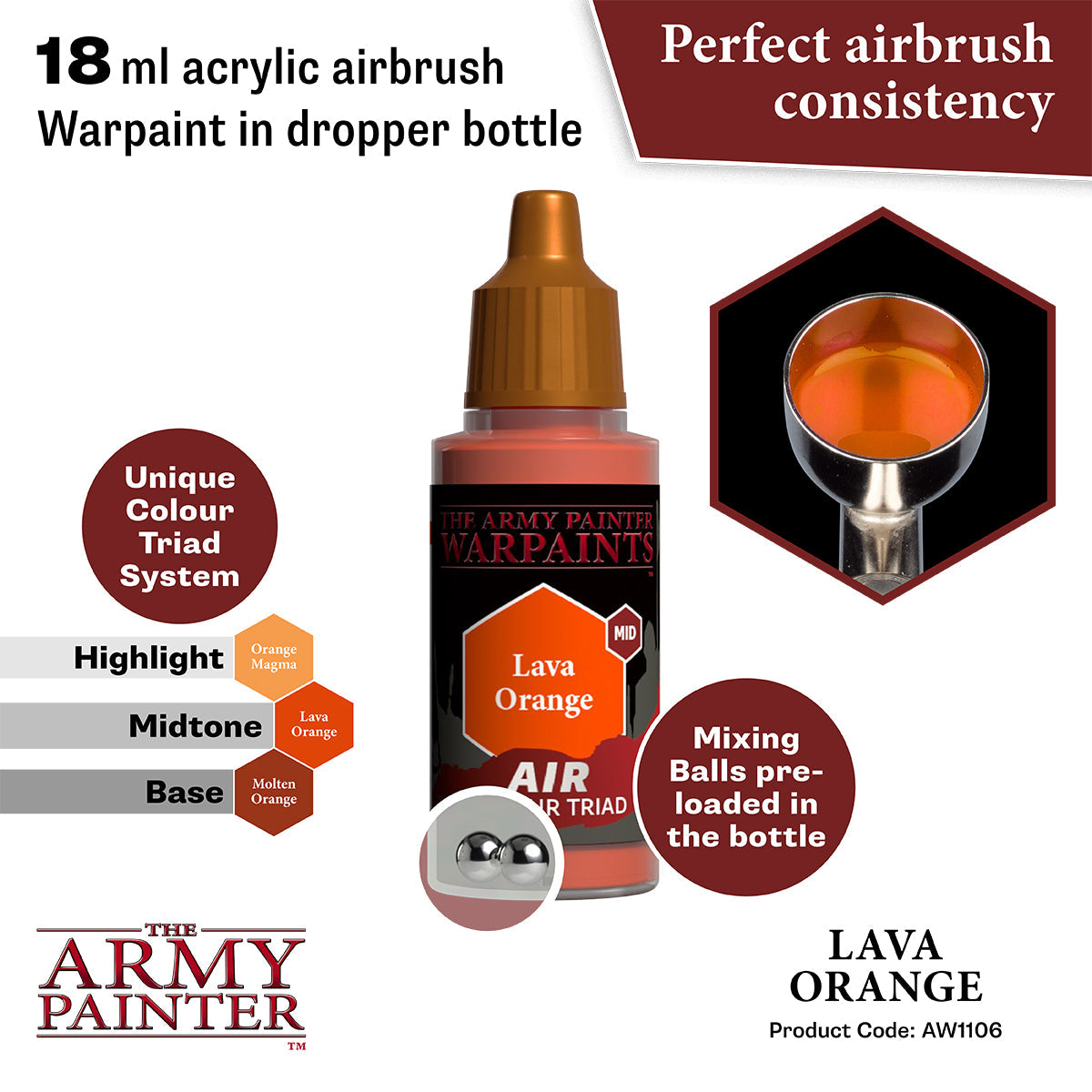 The Army Painter - Lava Orange - Warpaints Air
