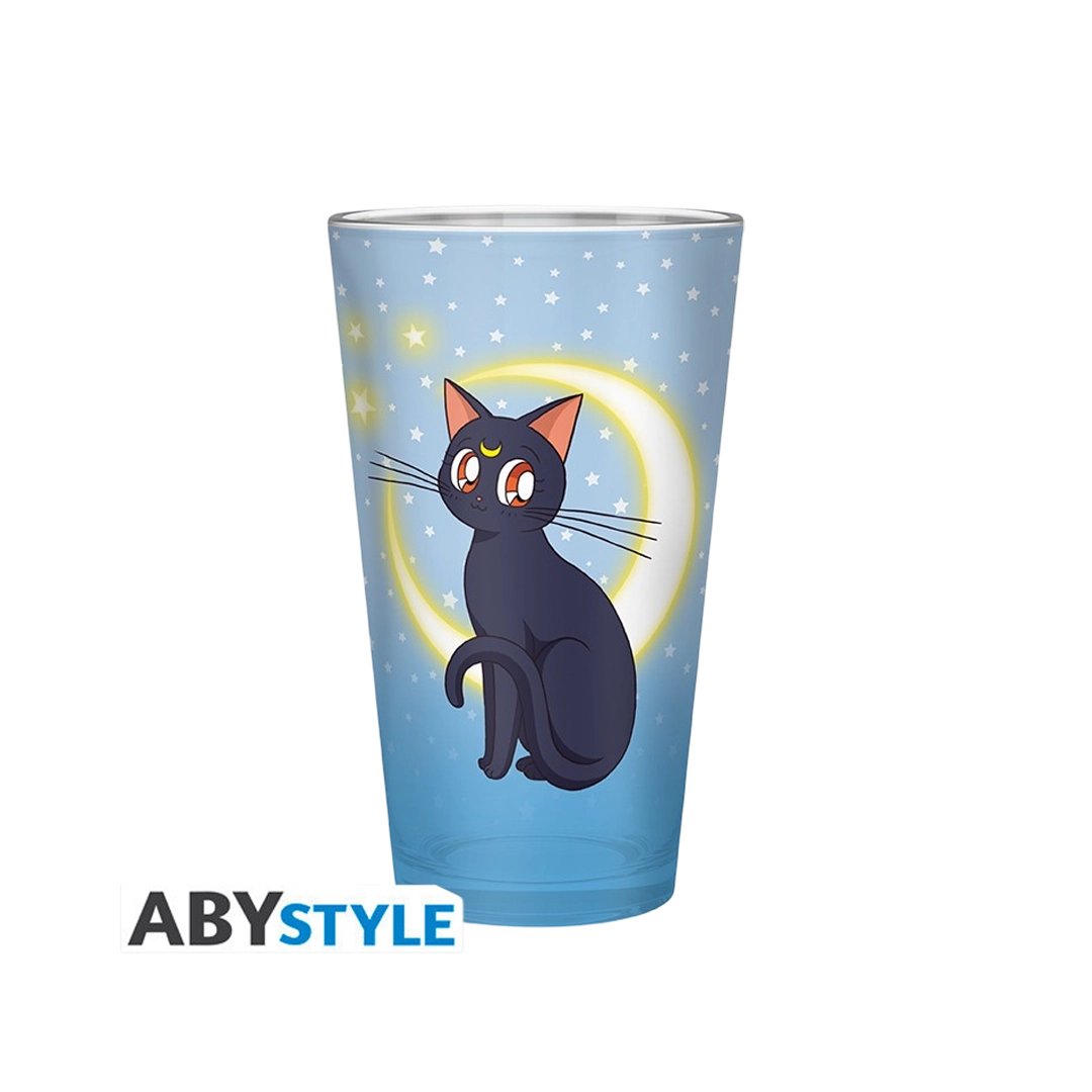 SAILOR MOON - Large Glass - 400ml - Luna & Artemis