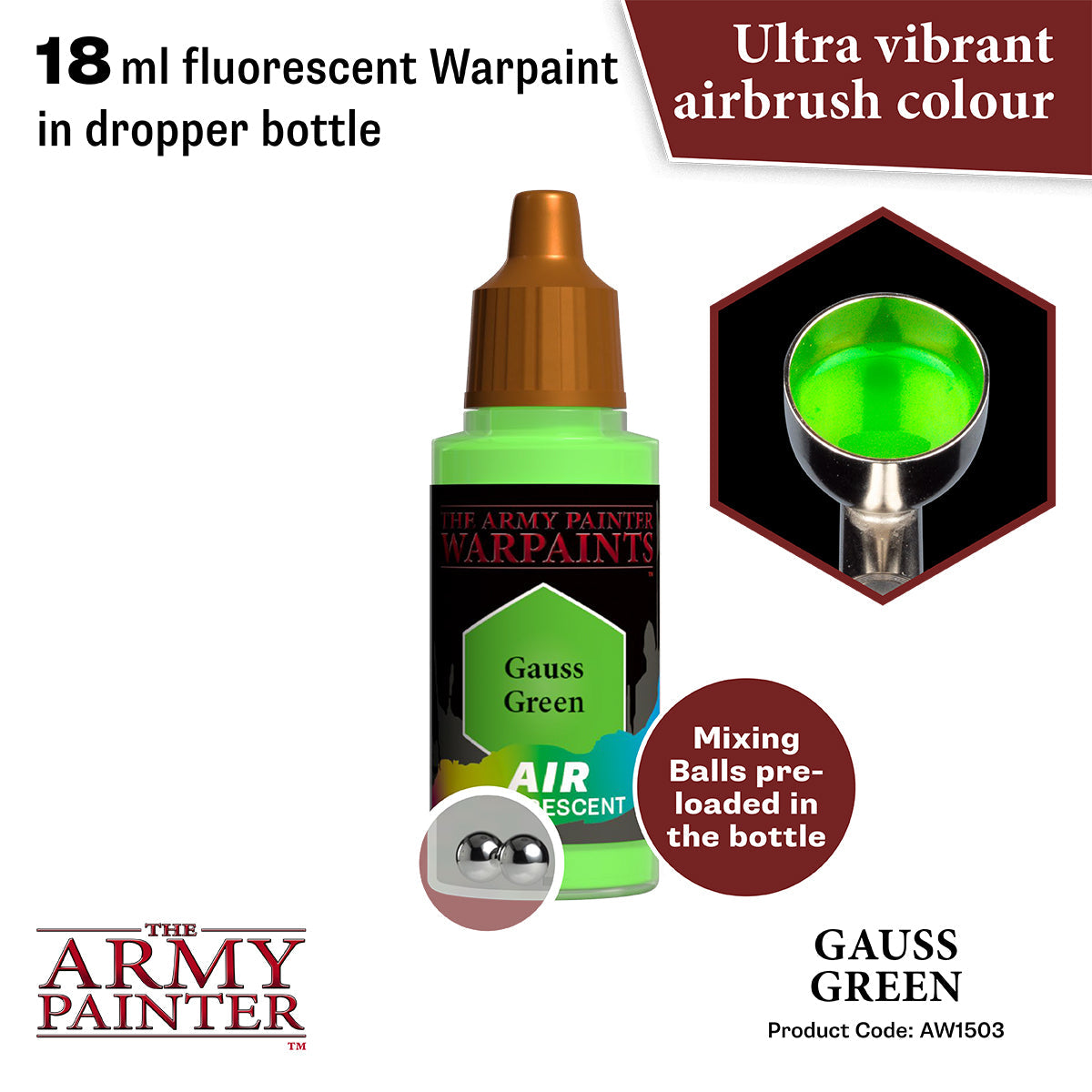The Army Painter - Gauss Green - Warpaints Air Fluorescent
