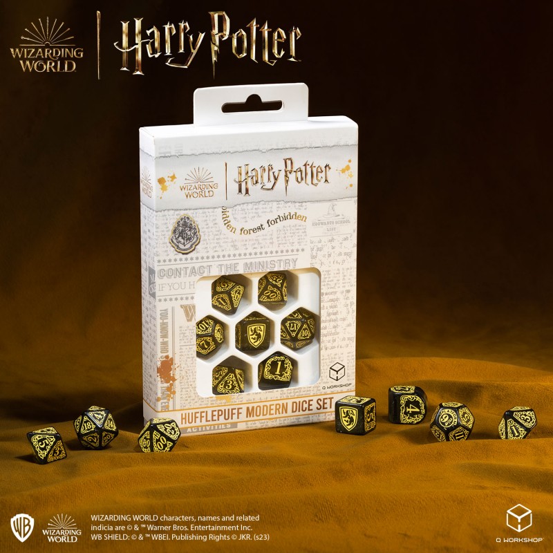 Q Workshop | Hufflepuff | Harry Potter Modern Dice Set