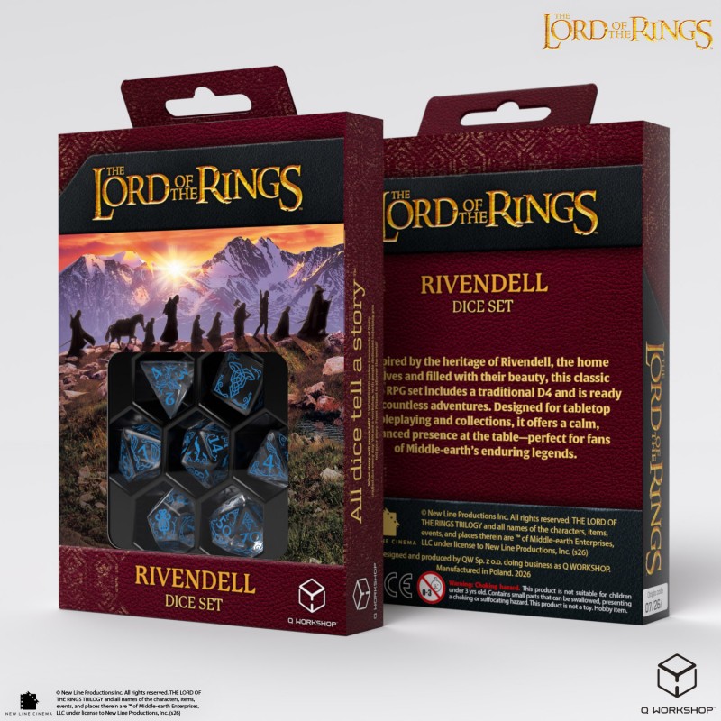 Q Workshop | Water Rivendell | The Lord Of The Rings Dice Set