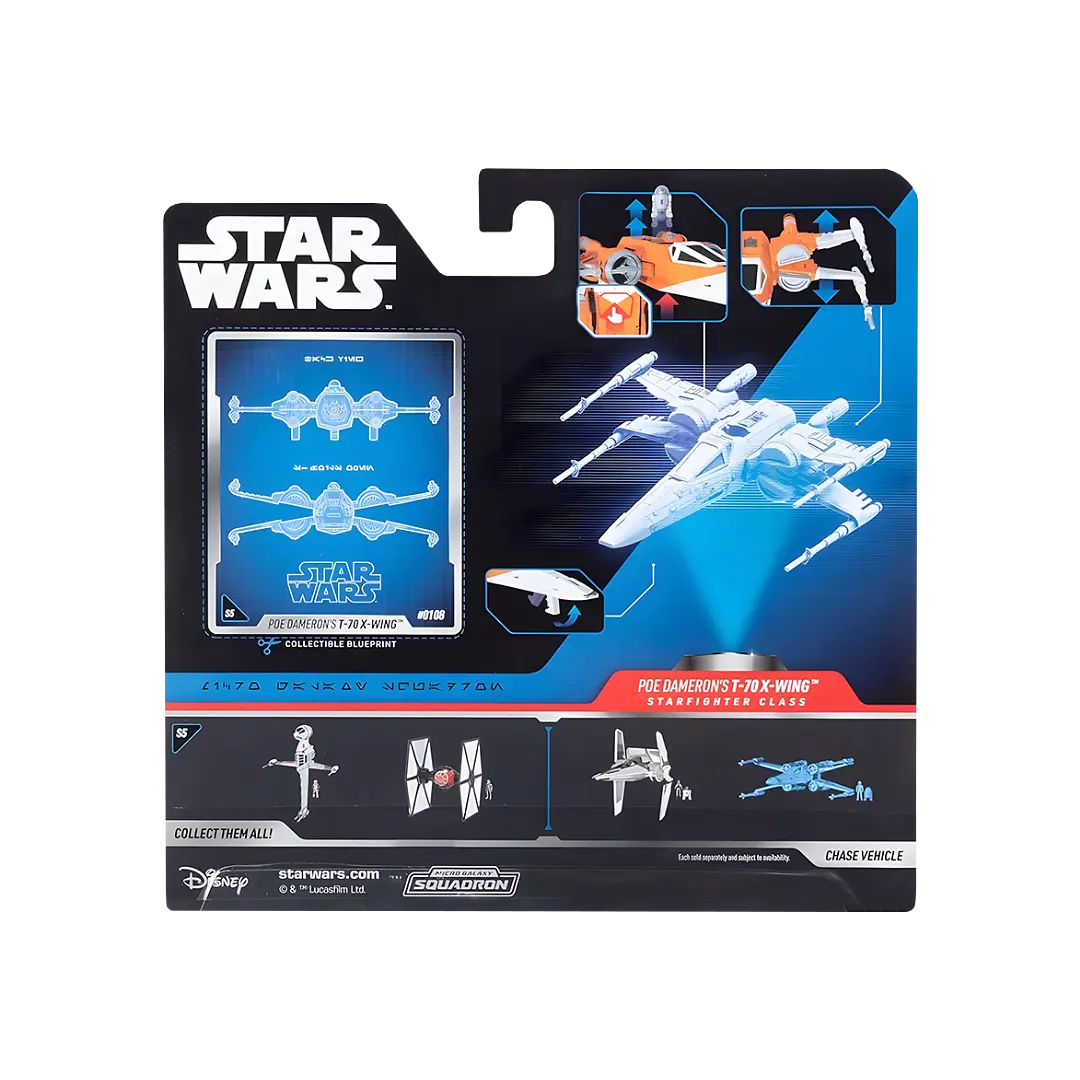 Jazwares: Star Wars - Poe Dameron - T-70 X-Wing - Raumschiff 12cm (inklusive 2 Spielfiguren)