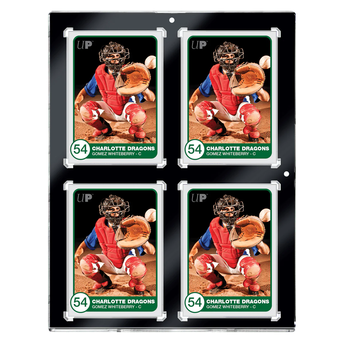 Ultra Pro: 130PT 4-Card Black Border UV One-Touch - Magnetic Holder Ultra Pro: 130PT 4-Card Black Border UV One-Touch - Magnetic Holder