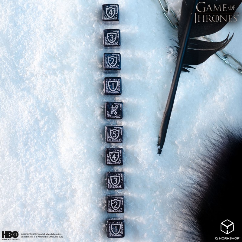 Q Workshop | Night's Watch | Game Of Thrones 10xD6 Dice Set