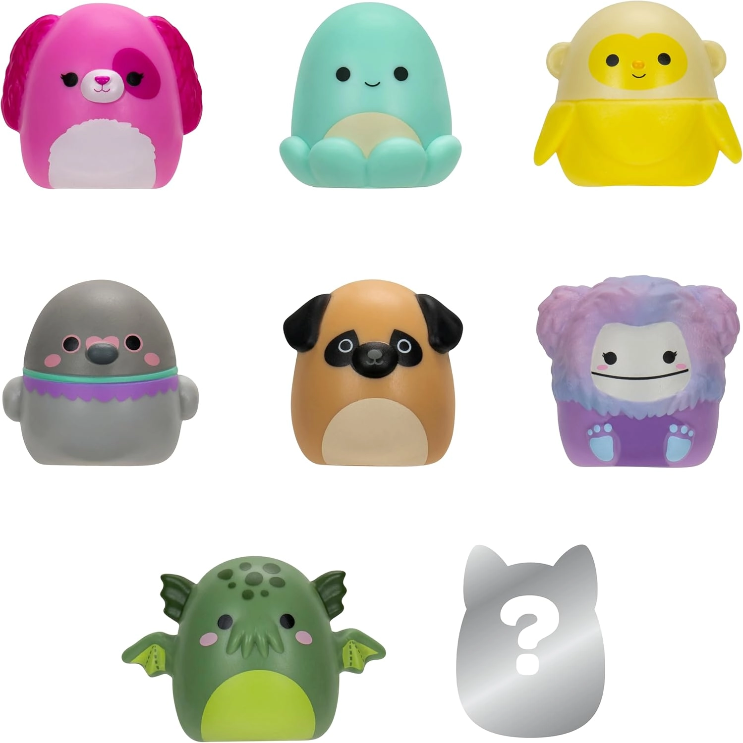 Jazwares | Squish-a-Longs Mini-Squish & Zubehör Wave 2 | Mini-Squish 8er-Pack Style 1