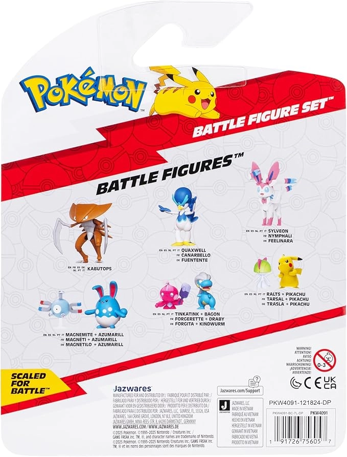 Jazwares: Pokémon Battle Figure Set - Croagunk, Mimikyu & Porygon