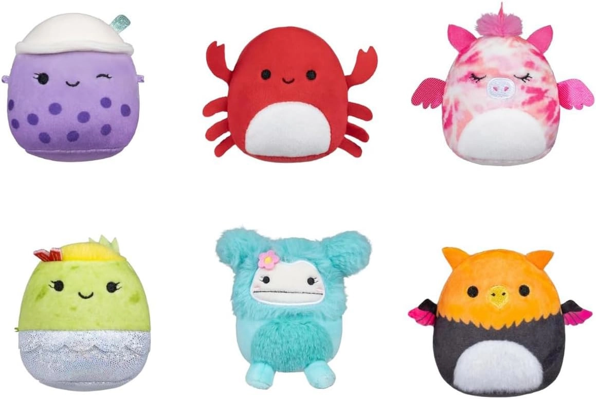 Jazwares | Squishmallows Micromallows: Myrna Henley, Carlos, Anjara, Joelle & Poplina | 6er Set Plush (6cm)