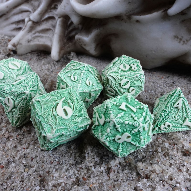 Q Workshop | The Andean Longneck | Dracopolis Dice Set